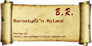 Borostyán Roland névjegykártya