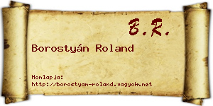 Borostyán Roland névjegykártya